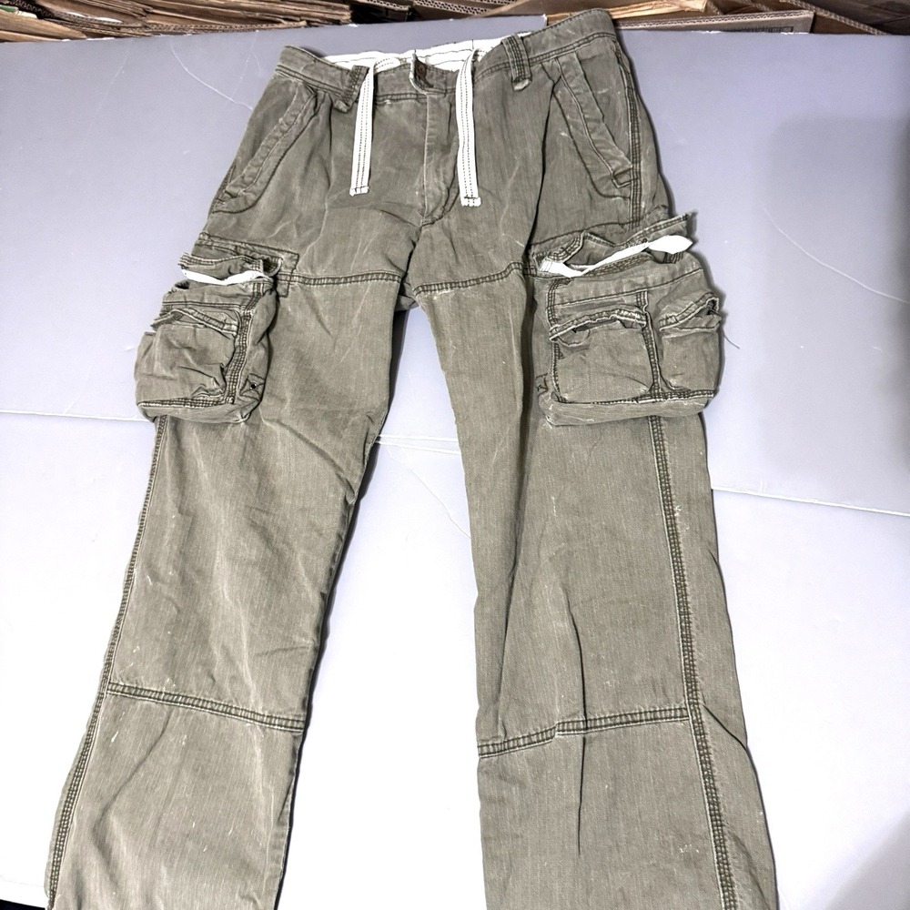 Polo Ralph Lauren Military Pants 30 28 28.5 Green Cargo Drawstring Paratrooper